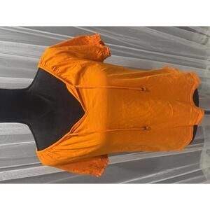 Lauren Ralph Lauren Petite Orange Short Sleeve Blouse Sz Petite Large